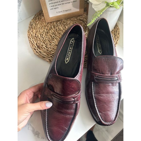 Mens Burgandy Brown Florsheim Size 12 - Picture 2 of 8